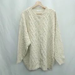 ◇ ⊇ and R アンドアール 長袖 ニットカーディガン サイズM オフホワイト レディース E  【1412090055775】