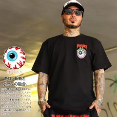 MISHKA Tシャツ 半袖 メンズ 春夏用 黒 大きいサイズ ミシカ おしゃれ 派手 総柄 CYCO SIMON サイコサイモン スカル ドクロ KEEPWATCH キープウォッチ キャラクター ビッグシルエット b系 ヒップホップ ロック MSK-161