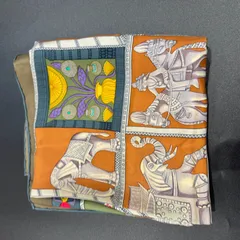 希少✨極美品✨HERMES エルメス 栄光の日 プチカレ 太陽 スカーフ シル