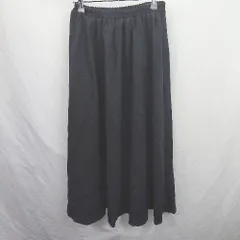 ◇ クラシカルエルフ ウエストゴム　シンプル　フェミニン ロング丈 フレア スカート サイズM ブラック系 レディース E  【1507080006643】