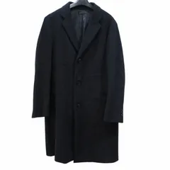 ユニクロ UNIQLO チェスターコート メルトンジャケット カシミヤ混 ウール ロング 紺 ネイビー M