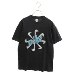 NIKE (ナイキ) 90S VINTAGE ヴィンテージ 銀タグ 風車ナイキ 復刻 ロゴプリント 半袖Tシャツ カットソー ブラックのサムネイル