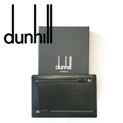 【新品】 dunhill ／ ダンヒル　トラベルケース フランス製 牛革 カウハイドレザー 入手困難 マルチケース ポーチ 箱付 黒 ブラック ネイビー トラベルポーチ ガジェットポーチ ガジェットケース チケットケース チケット収納 旅行 ｜ オールシーズン