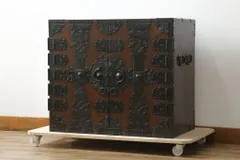 ★事前問合せ必須★ 金庫箪笥 和製ビンテージ 民芸家具 観音開き 帳場箪笥 観音箪笥 和たんす 和タンス 小物収納 収納箪笥 整理箪笥 引き出し ヴィンテージ リペア+発送まで3週間前後 R-075847