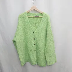 ◇ ⊇ w closet ダブルクローゼット ニット 長袖 カーディガン サイズF グリーン レディース E  【1503050013079】