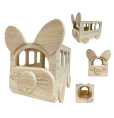 【今だけ値下げキャンペーン】チンチラバス　木製品　ステップ　かじり木　小動物ハウス　お家　おもちゃ（再販なし、数量限定）