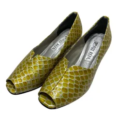 【極美品】フィズリーン (22.5) パンプス ウェッジソール オープントゥ コンフォートシューズ 希少デザイン