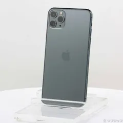 〔中古品〕 iPhone11 Pro Max 256GB ミッドナイトグリーン MWHM2J／A SIMフリー【368】