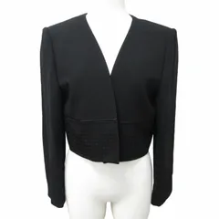 ジバンシィ GIVENCHY HI FORMAL 美品 ノーカラージャケット ブレザー 冠婚葬祭 フォーマル 黒 ブラック 10 約M～Lサイズ 0426 ■GY14のサムネイル