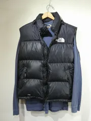人気カラー 90s ビンテージ THE NORTH FACE ノースフェイス 黒×黒 ブラック×ブラック 700 フィルパワー ヌプシ ダウン ベスト LARGE L デナリ