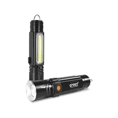 Greenon LED フラッシュライト T6 COB LED 懐中電灯 IPX6防水 5段階調光 アルミ合金素材 小型 軽量USB 充電式