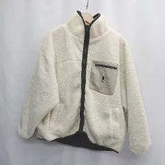 ◇ ⊇ U.S. POLO ASSN. ユーエスポロアッスン 長袖 フリースジャケット サイズM アイボリー系 メンズ E  【1503060008645】