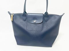 LONGCHAMP ロンシャン ル プリアージュ トートバッグ ネイビー コーティングキャンバス L2605 HYQ 美品