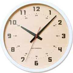 KATOMOKU muku round wall clock 8 ホワイト 電波時計 連続秒針 km