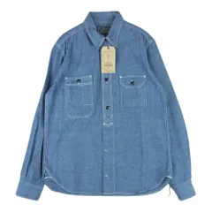 STUDIO D’ARTISAN ステュディオダルチザン 5333A Chambray Shirts シャンブレー ワーク 長袖 シャツ インディゴブルー系 BL 38【中古】のサムネイル