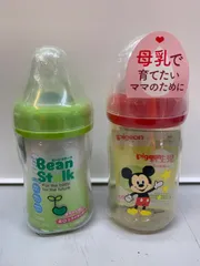〇Pigeon ミッキーマウス 哺乳瓶 160ml ビーンスターク 哺乳瓶 プラスティック 160ml ２本セット