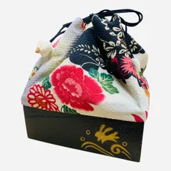 【🌟特価品🌟定価2,980円】ME-A-350  箱巾着　希少　籠バッグ  巾着 夏 祭り 花火大会 シンプル 大人  レディース　ミニマリスト　ケース　ポシェット　小物入れ　収納　お出かけ　雑貨　グッズ　レトロ　うさぎ　黒