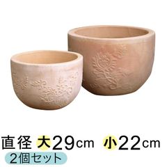 テラコッタ風鉢 2個セット 装飾模様 楽天市場】テラコッタオーナメント4点セット はにわSS 3個＆前方