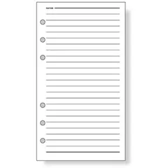 【 新品 未開封 】   レイメイ キーワード手帳用リフィル 徳用ノート 6.5mm罫 [聖書サイズ /縦 /6穴 /200枚] ホワイト WWR510W 未使用 送料無料のサムネイル