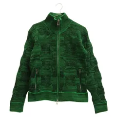 BOTTEGA VENETA (ボッテガヴェネタ) ダブルムリネ ジップアップニットブルゾン グリーン 702630 V21S0のサムネイル