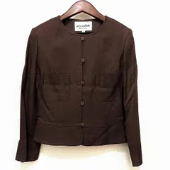 #anc ミスアシダ missashida ジャケット 7 こげ茶 ノーカラー レディース [861666]のサムネイル