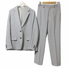 ユニクロ UNIQLO 美品 22AW スーツ セットアップ リラックステーラードジャケット スマートアンクルパンツ テーパード 千鳥格子 S ベージュ X