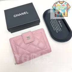 【今日特価】シャネル 8354 ミニウォレット, ブラック＆ピンク, 高級ラムレザー使用, コンパクトで多機能なデザイン！[本日特価|新品未使用品]