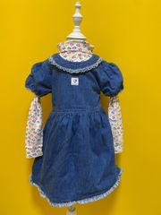 【Size110】vintage デニムワンピース ヴィンテージ US古着 アメリカ 輸入