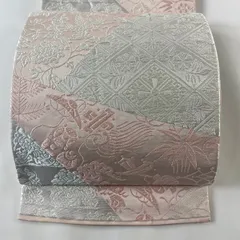 河合美術織物　唐織　松竹梅紋　双鶴紋　袋帯　着物　023a p 河合美術織物 唐織 松竹梅紋 双鶴紋 袋帯 着物 023a p