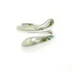 【中古】【箱付き】 TIFFANY&Co. ティファニー シルバー エロンゲイテッド ティアドロップ リング 10.5g 925刻印 413975 リング・指輪