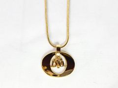 クリスチャンディオール サークルロゴ ネックレス GP Christian Dior