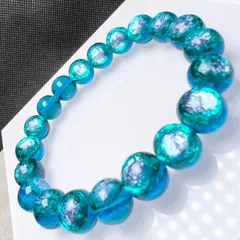 コウリブルー 8mm/10mm/12mm ブレスレット 蓄光 ホタルガラス沖縄県古宇利島