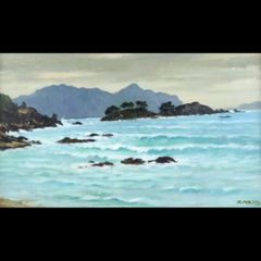 冬の海」房総黒生海岸 F8 絵画 油絵 油彩画 風景画 アート - メルカリ