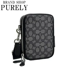 コーチ バッグ メンズ COACH ショルダーバッグ シグネチャー ジャカード スタントン クロスボディ CH097 SVO1U チャコール×ブラック 送料無料