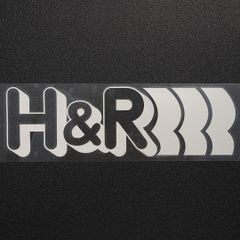 B級・新品・未使用☆H&R　カッティングステッカー　シルバー　1枚　縦61mm×横201mm　| ロゴ | デカール | 切り文字 | 切文字 | 新品 | 送料無料 | 匿名配送