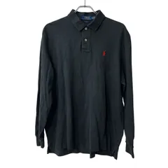 POLO RALPH LAUREN 長袖 ポロシャツ XL ブラック ポロ ラルフローレン 鹿子 古着卸 アメリカ仕入 a708-5024