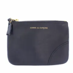 コムデギャルソン COMME des GARCONS CLASSIC LEATHER LINE WALLET ZIP POUCH 小銭入れ コインケース ポーチ レザー 紺 /TK ●Dのサムネイル