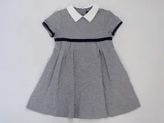 ロイスター loistar 三越伊勢丹 アウトレット 子供服 女の子 110cm 半袖 カットソー ワンピース 受験 面接 フォーマル 習い事 お教室 グレー 春 夏 ★3 ガールズ 女児 キッズ 【中古】 ユーズド リサイクル こども