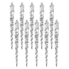 【新着商品】インテリア デコレーション 装飾 クリスマスオーナメント ドロップ つらら 飾り クリスマス (A) 12本セット 氷柱 オーナメント クリスマスツリー