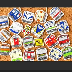 フエルト新幹線（連結）セット　ハンドメイド（全種 4） プラレール資料館｜セット品｜車両セット｜連結セット