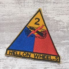 TA14  戦車 ベトナム 戦争 ワッペン HELL ON WHEELS ナンバー 番号 数字 刺繍 米軍 サバゲー カスタム 古着 黄 赤 青
