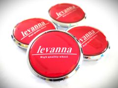 levanna V10-EX 専用センターキャップ オーナメント ワインレッド 台座 4個SET 補修用