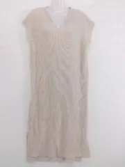 ◇ CIAOPANIC TYPY チャオパニックティピー サイドスリット 半袖 膝下丈 ワンピース サイズONE ベージュ系 レディース P  【1301190015669】