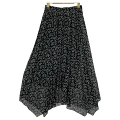 ROPE' PICNIC ロぺピクニック 花柄フレアスカート size38/ブラック