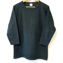 USA製◎ (^w^)b Champion チャンピオン クルーネック 7分袖 ロンティ ロンＴ カットソー コットン100% トップス シンプル 無地 爽やか スポーティー ブラック メンズ 男性 サイズM