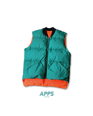 60~70's Sportsman's Apparel by BROWNING Down Vest M/L USA スポーツマンアパレル リバーシブルダウンベスト