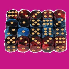 【数量限定】複数のゲームが利用可能 カードゲーム ボードゲーム テーブルゲーム用 16mm 6面ダイス セット ダイス サイコロ サイコロ ゲームパーツ ブレンドカラー (ブラックレッド+ブラックブルー) D6サイコロ きれい 2色 20個セット 多面体ダイス