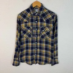 Wrangler ラングラー ネルシャツ　チェックシャツ ウエスタンシャツ イエロー Mサイズ メンズ 古着 アメカジ　ストリート
