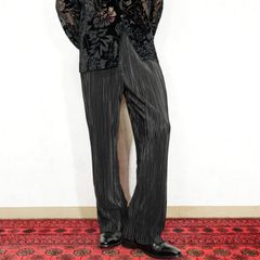 USA VINTAGE DANSKIN BLACK COLOR PLEATES DESIGN PANTS/アメリカ古着ブラックカラープリーツデザインパンツ