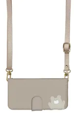 iPhone 16 Pro ケース 手帳型 アイフォン16プロ スマホケース スマホショルダー レザー ストラップ クマ テディベア  かわいい 調節可能 130cm  カラー01